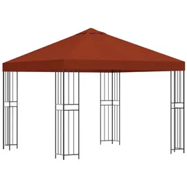 vidaXL Pavillon 3 x 3 m inkl. 4 Seitenteile Terrakotta