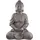 WorldConnection XXXL Großer Buddha 70 cm Garten Deko Figur Skulptur Feng Shui Steinfigur-Optik