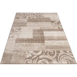 Paco Home Designerteppich für Wohnzimmer Inneneinrichtung Teppich Meliert Beige braun