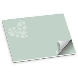 itenga Platzset Schön DASS du da bist Papier I DIN A3 (59,4cm x 42cm) 50 Blatt I ideal als Gedeckunterlage bei Geburtstagen, Grillpartys, Gartenpartys oder Mottopartys (eukalyptus grün)