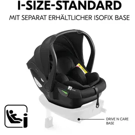 hauck 3in1 Kinderwagen Set Shop N Care Trio Set inkl. Babyschale ab Geburt bis 22 kg, Klein Zusammenklappbar, Liegefunktion, Getränkehalter & Tablett, UV-Schutz 50+ (Grey)