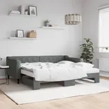 vidaXL Tagesbett 90 x 190 cm Dunkelgrau