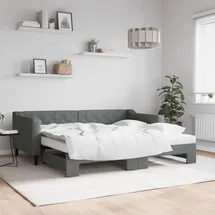 vidaXL Tagesbett 90 x 190 cm Dunkelgrau