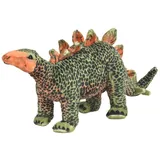 vidaXL Plüschtier Stegosaurus Stehend Plüsch Grün und Orange XXL