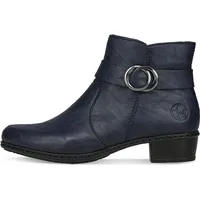 Rieker Stiefelette mit hübscher Zierschnalle, schmale Form, Gr. 39 / blau, - 39