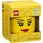 nhg gmbh LEGO Aufbewahrungskopf Girl 2 l 1-tlg. gelb