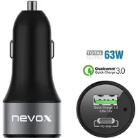 Nevox USB PD Type C + QC3.0 Kfz Ladegerät