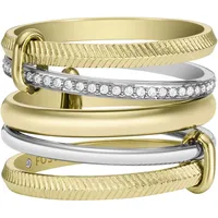 Fossil Prestack-Ring für Damen ALL STACKED UP Edelstahl Bicolor, JF045929985