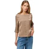 Zero Bluse mit Knittereffekt Beige 36