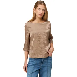 Zero Bluse mit Knittereffekt Beige 36