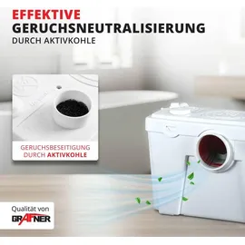 Grafner WC Hebeanlage mit Schneidwerk/Zerkleinerer Fäkalienhebeanlage Abwasserpumpe