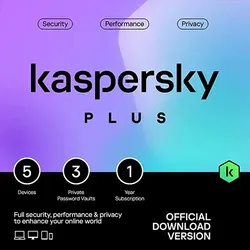 Kaspersky Plus 2025 - 5 Geräte - 1 Jahr - Italien - Nachfolger von Kaspersky Internet Security