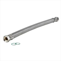 Edelstahl Panzerschlauch 1 Zoll 60cm 600mm DN25 Brauchwasser Flexschlauch