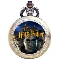 Taport® Taschenuhr mit Harry-Potter-Gravur, Quarz-Taschenuhr, bronzefarben, inkl. Ersatzbatterie und Geschenkbeutel