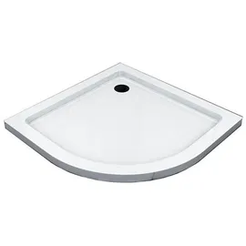 Glaszentrum Hagen - Acryla' 100x100x5 Cm Flache Duschtasse Weiß - 1/4 - Radius 55 + Siphon