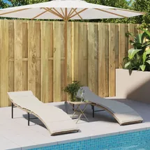 vidaXL Sonnenliege 199 x 58 x 89 cm Beige