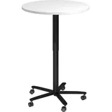 Hammerbacher VST08 Stehtisch höhenverstellbar weiß 80,0 x 80,0 x 72,0 - 114,0 cm