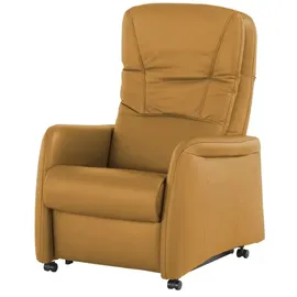 Hukla Relaxsessel Tobias Leder 75 x 102 x 88 cm Gelb mit Relax-Funktion