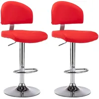 VidaXL Barhocker 2 Stk. Rot Kunstleder