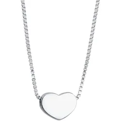 Elli Herz Schlicht Symbol Liebe Venezianer 925 Silber Ketten   Damen 
