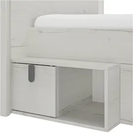 Gami Stauraumbett GAMI 123 x 80 x 207 cm Eiche gebleicht braun
