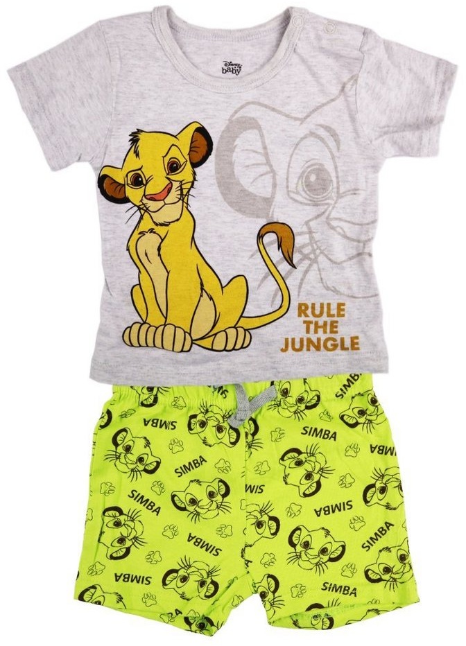 Disney Print-Shirt König der Löwen Simba Baby Shorts plus T-Shirt Gr. 62 bis 86, 100% Baumwolle grün 68