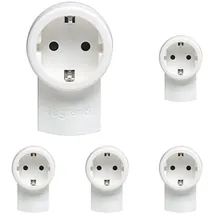 Legrand Schutzkontakt-Stecker mit Steckdose 16 A 230 V IP20 Weiß/Grau