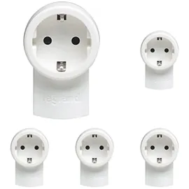 Legrand Schutzkontakt-Stecker mit Steckdose 16 A 230 V IP20 Weiß/Grau