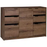 konsimo® Kombikommode 135 x 90 x 40 cm Dunkelbraun