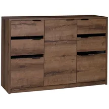 konsimo® Kombikommode 135 x 90 x 40 cm Dunkelbraun