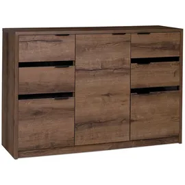 konsimo® Kombikommode 135 x 90 x 40 cm Dunkelbraun