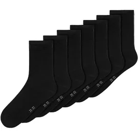NAME IT Nknsock 7P SOLID Noos Socken schwarz, 30 EU - 30