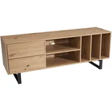 KADIMA DESIGN Lowboard Eiche-Dekor 150x55x40 cm TV-Kommode Modern, Design in Braun, 2 Schubladen, Rechteckig, Kufe, Wohnzimmer, Wohnwände, Lowboards, Lowboards stehend