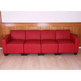 MCW Modular 4-Sitzer Sofa Couch Moncalieri ~ rot