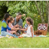 eGenuss Picknickkorb 4 Personen mit Kühlfach und Zubehör - Rot