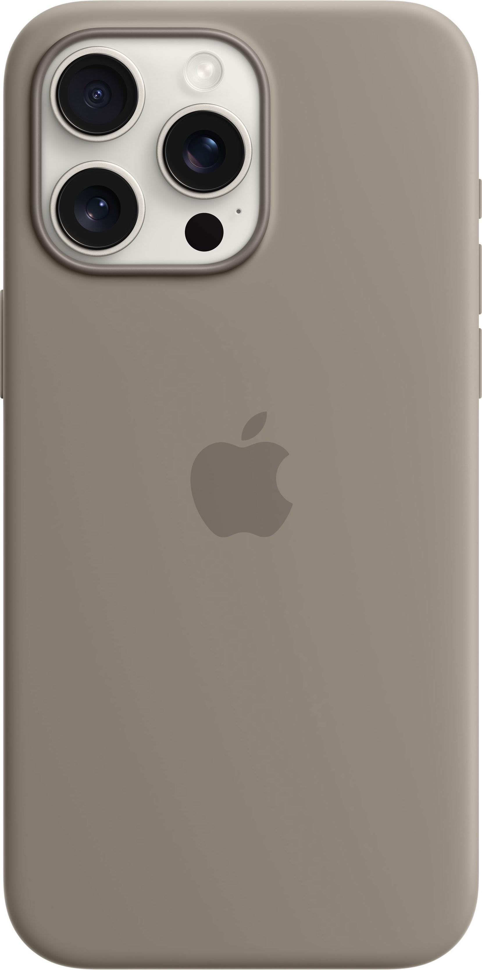 Apple Silikon Case mit MagSafe (iPhone 15 Pro Max), Smartphone Hülle, Braun