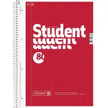 Brunnen Student A4 kariert 80 Blatt rot