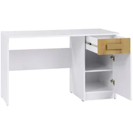 marmex möbel Kinderschreibtisch Grant G11 125 x 75,5 x 52,5 cm Eiche braun weiß