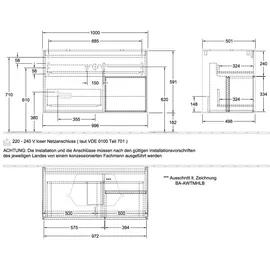 Villeroy & Boch Waschtischunterschrank 2 Auszüge 100 x 60,3 cm Weiß Matt