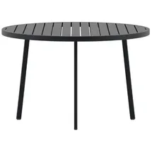 venture home Giardini Gartentisch Ø 120 x 75 cm Schwarz