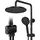 Rainsworth Duschsystem ohne Armatur Schwarz 25 cm