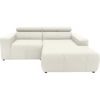 DOMO collection »Brandon kleine Ausführung B/T/H: 214/100/80 cm«, Mit Kopfteilverstellung, auch in Leder und Cord, L-Form