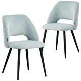 B&D home Stuhl, Hellblau, Metall, 53x81x58 cm, Oeko-Tex® Standard 100, Esszimmer, Stühle, Esszimmerstühle, Vierfußstühle