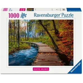 Ravensburger Erwachsenenpuzzle 1000 Teile - Herbstlicher Waldweg