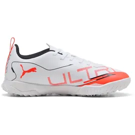 Puma Ultra 5 Play TT Multinocken-Fußballschuhe Kinder 01 - PUMA white/PUMA black/glowing red 38
