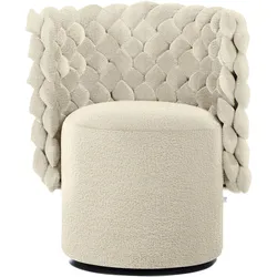 Sessel CALIA ITALIA "GIUGGIOLA Extravaganter Designsessel", beige (sabbia), B:70cm H:81cm T:62cm, 78% PC 20% PL 2% VI, Sessel, Einzelsessel Loungesessel, Drehsessel, wahlweise mit Drehfunktion, ästhetisches Design