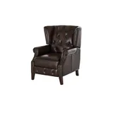 U N O Sports uno Relaxsessel aus Echtleder Chesterfield ¦ braun ¦ Maße (cm): B: 82 H: 103 T: 95