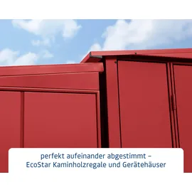 Hörmann Kaminholzregal Elegant-V Typ 1 Metall 123 x 103 x 198 cm Purpurrot