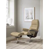 Stressless Stressless® Relaxsessel »Sunrise«, mit Cross Base, Größe S, M & L, Holzakzent Braun, beige