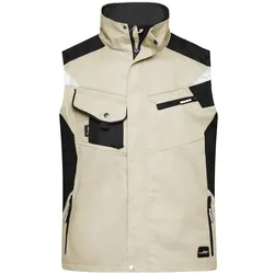 Arbeitsweste "JN822" - XL - stone/black